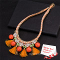 Orange Wedding and Evening Dress Accessories Jewelry Tassel Necklace Gifts